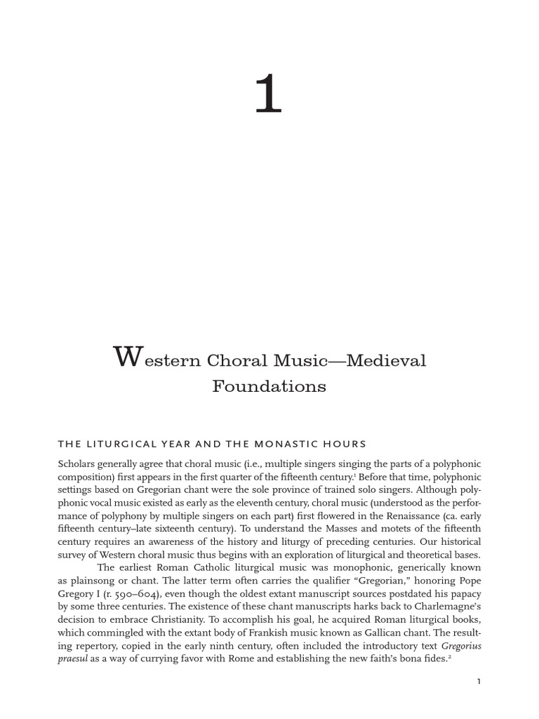 Medieval Foundations of Choral Music | PDF | Mode (Music) | Easter