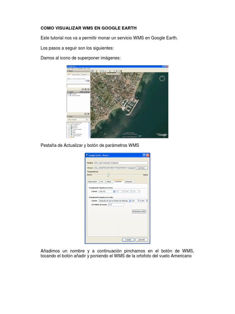 Visualizar WMS en Google Earth | PDF | Informática | Tecnología