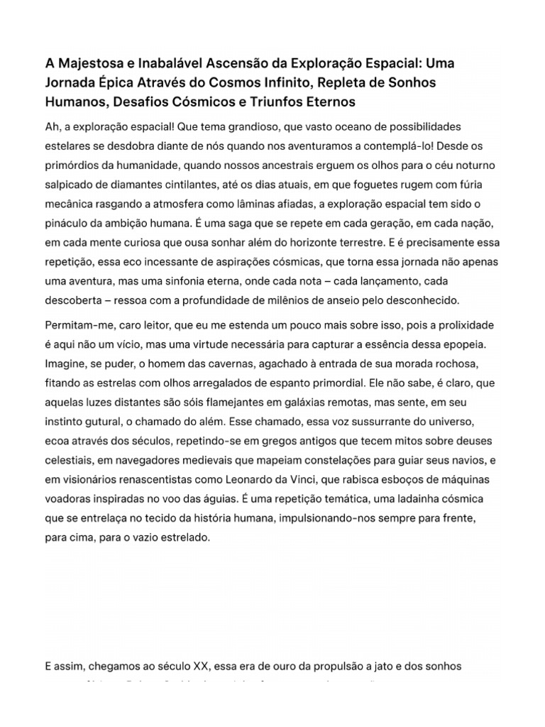 Exploração Espacial | PDF
