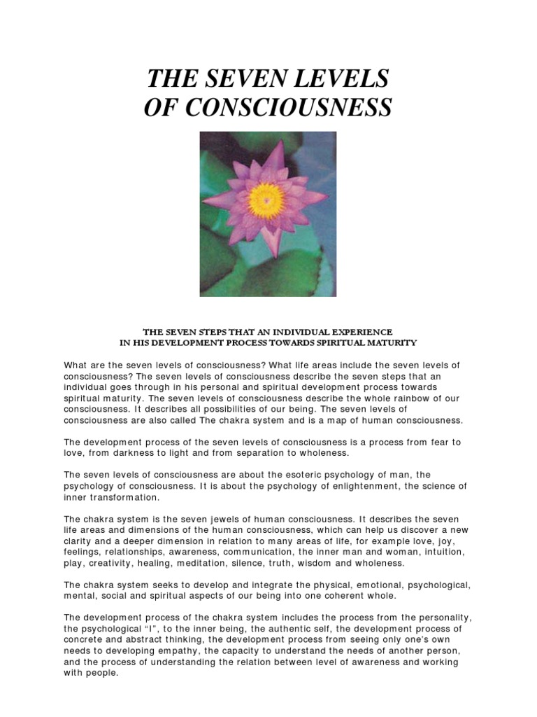 Seven Levels of Human Consciousness | PDF | Chakra | Consciousness