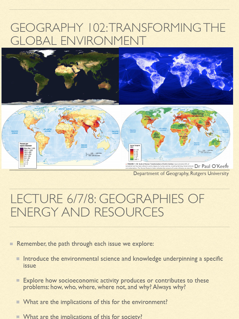 Geographies of Energy and Resources | PDF | Peak Oil | Petroleum