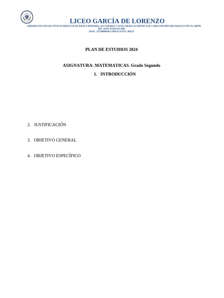 Plan de Estudios Matemáticas 2024 | PDF | Geometría | Pensamiento