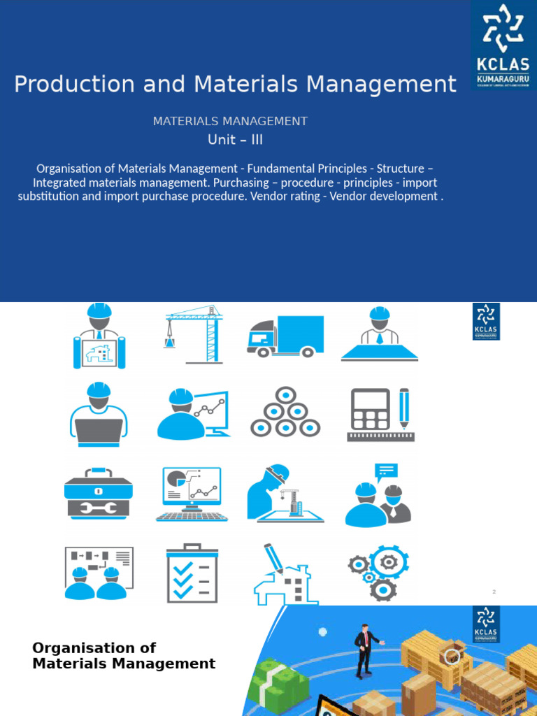 Unit III - Material Management | PDF | Supply Chain | Inventory