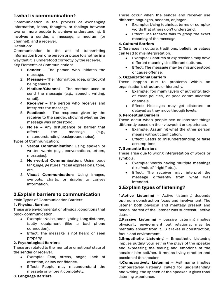 Understanding Communication Basics | PDF | Communication | Body Language