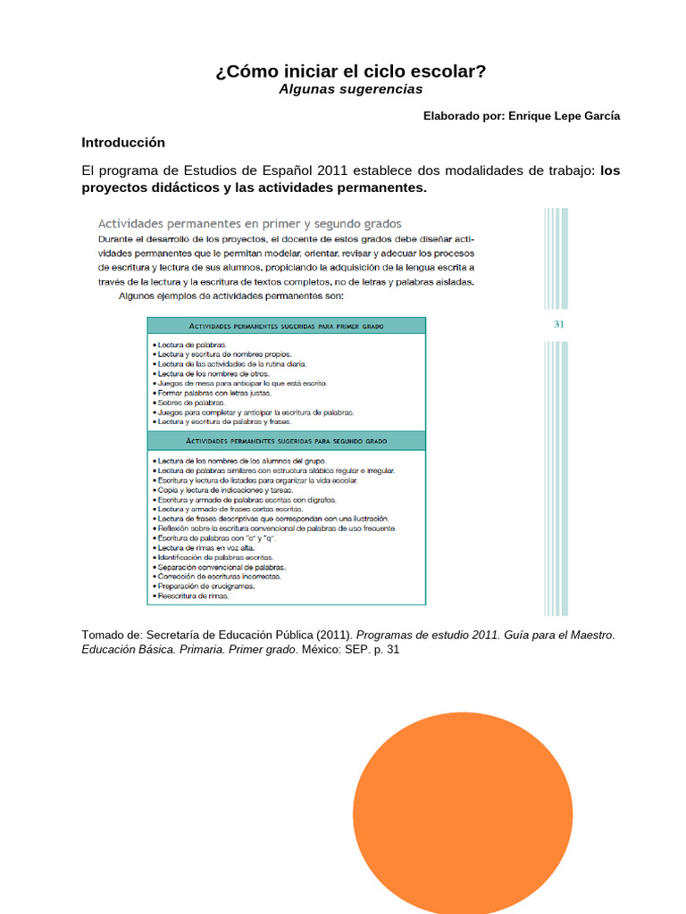 Estrategias para Iniciar el Ciclo Escolar | PDF | Educación primaria