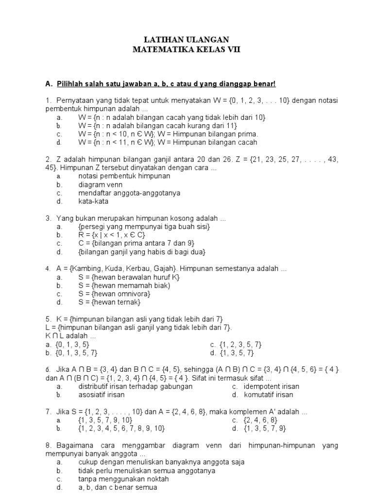 Soalmatematikasmt2kelas7
