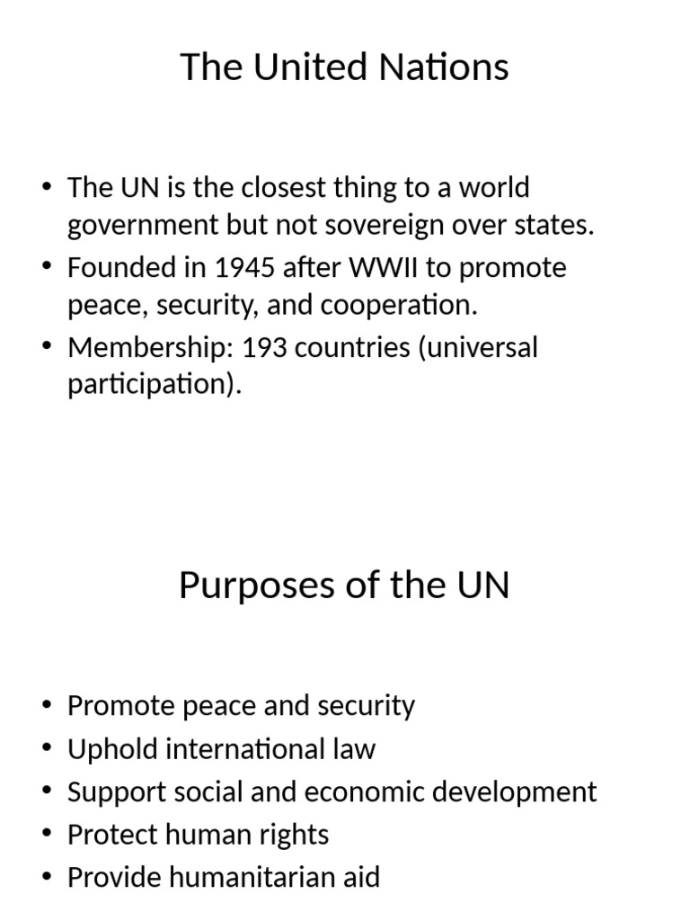 United Nations Presentation | PDF