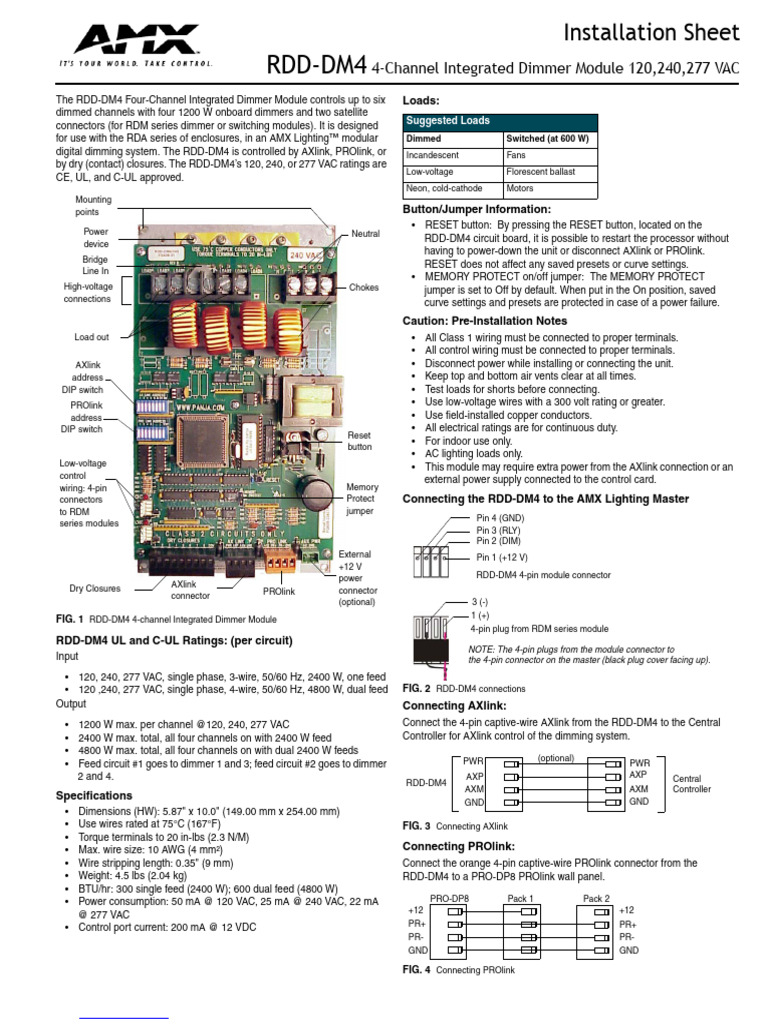 rdddm4 4channel Integrated Dimmer Module | PDF | Alternating Current ...