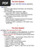 The Unix System: Multi-User Multi-Tasking