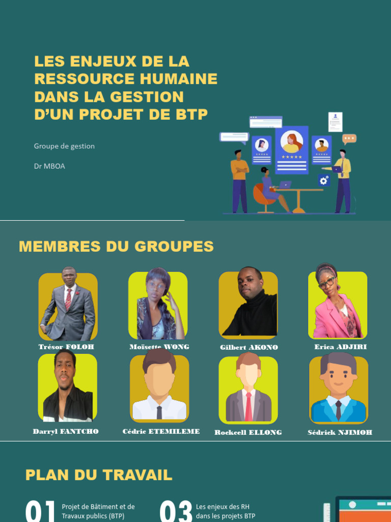 Enjeux des RH dans les projets BTP | PDF | Gestion des ressources ...