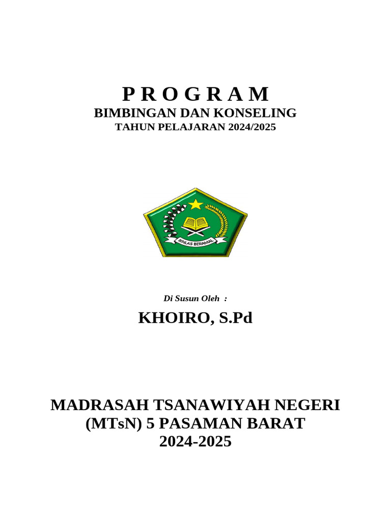Program BK Sesuai Pop BK Kelas 7 | PDF
