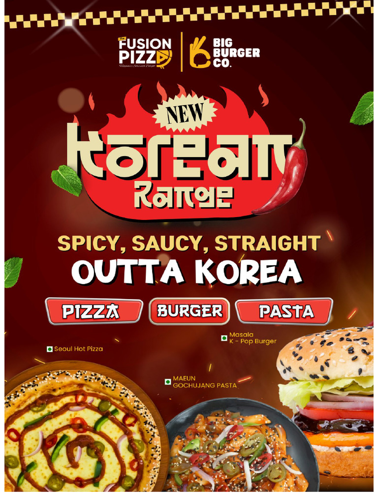 Fusion Pizza (K-Veg) Menu | PDF