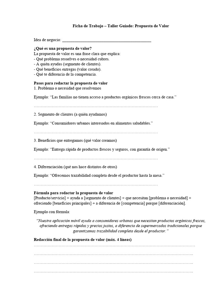 Cómo Crear una Propuesta de Valor | PDF