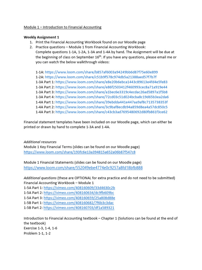 Module 1: Financial Accounting Tasks | PDF
