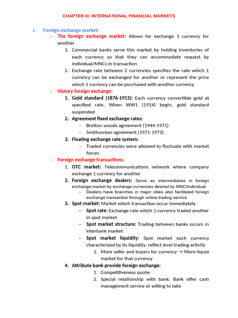 Overview of International Financial Markets | PDF | Bonds (Finance ...