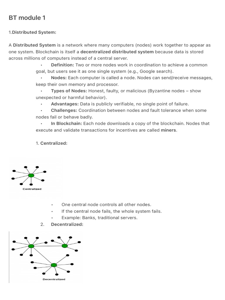 BT module 1 | PDF | Bitcoin | Cryptocurrency