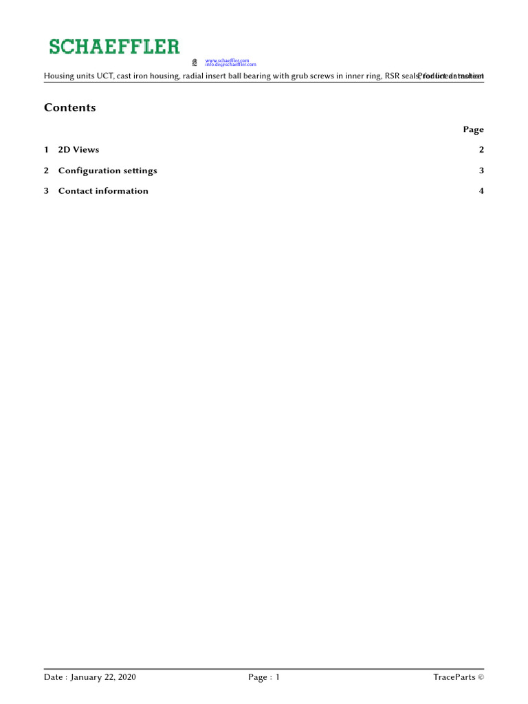 UCT Housing Units Product Datasheet | PDF | Mechanical Engineering