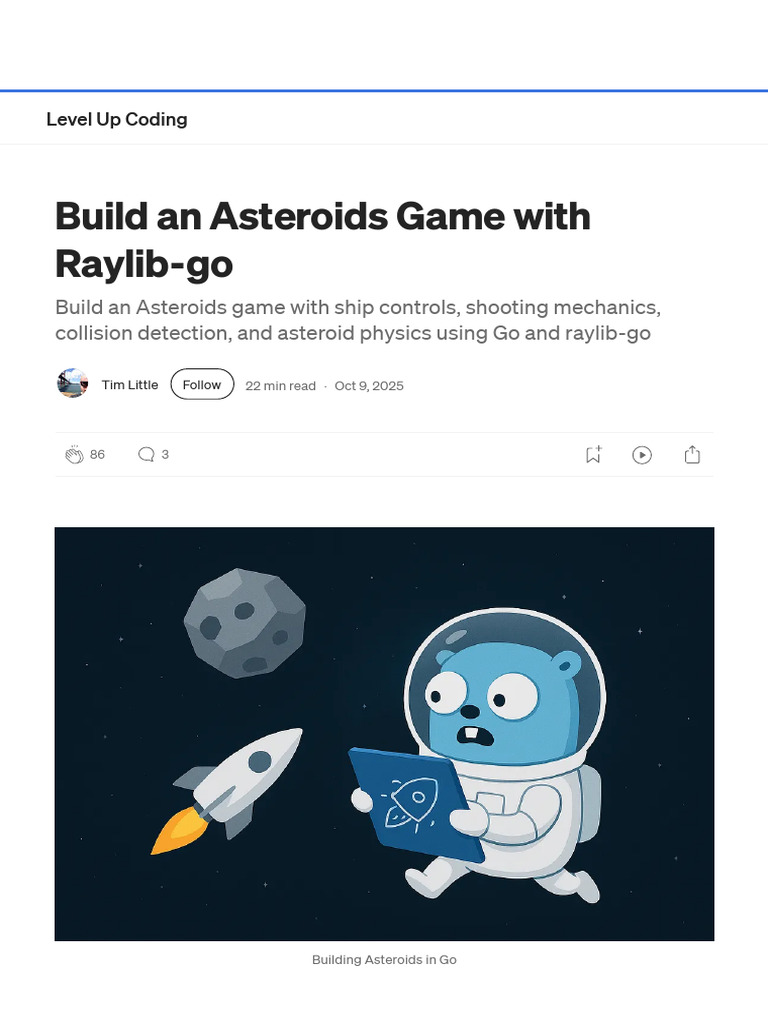 Build Asteroids Game with Raylib-Go | PDF | Texture Mapping | Software ...