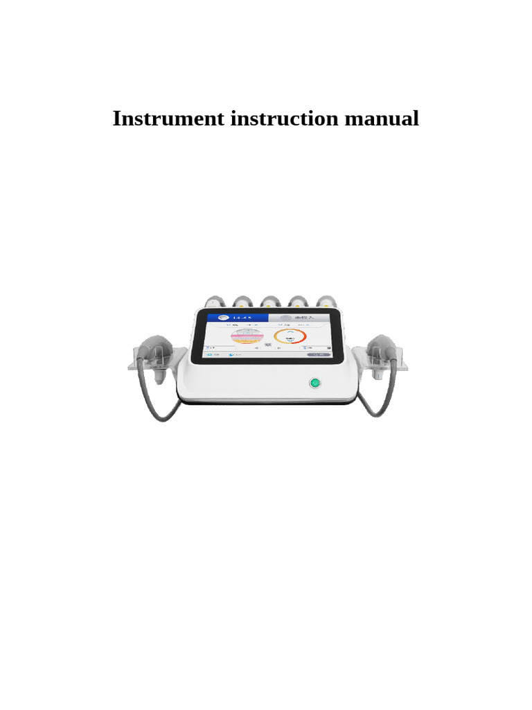 Comprehensive Instrument Instruction Manual | PDF