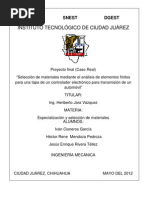 Proyecto final de especificación y selección de materiales