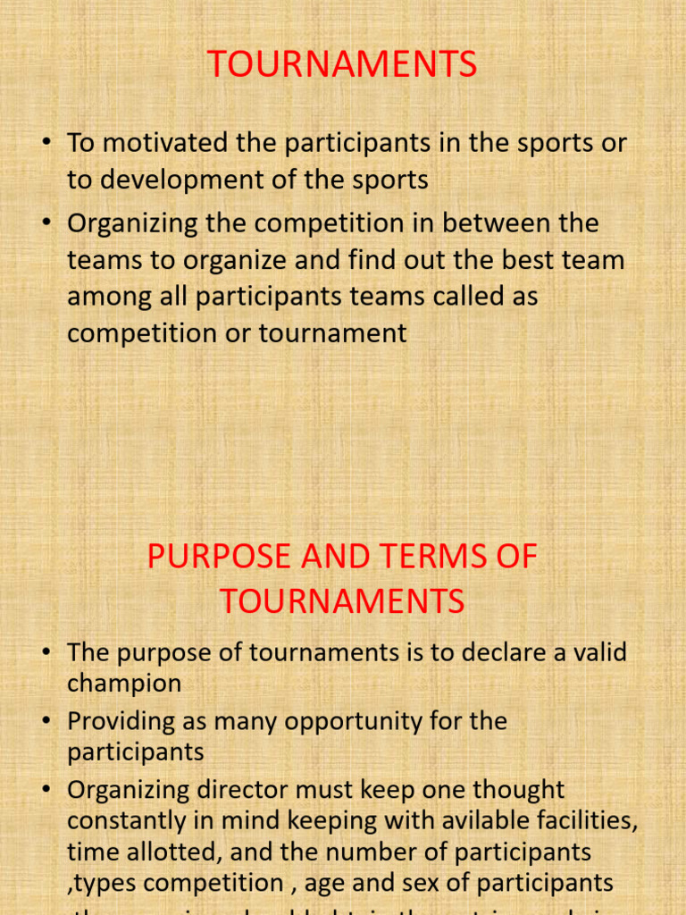 Understanding Sports Tournament Structures | PDF | Tournament | Sports
