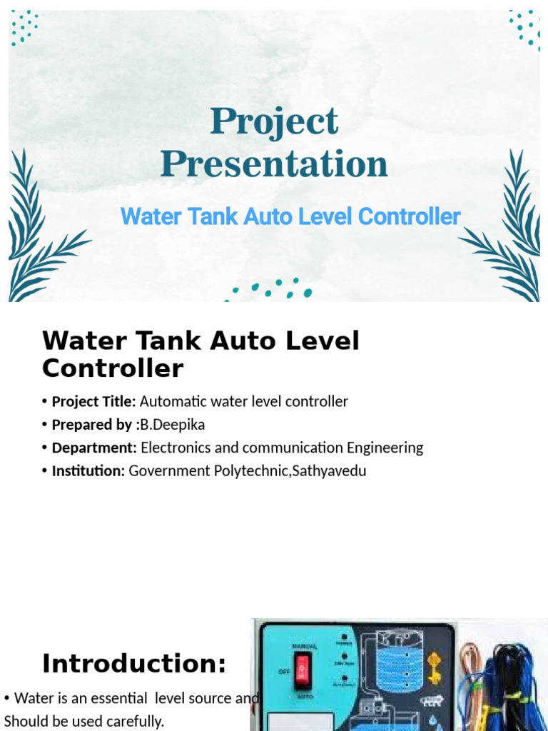 Automatic Water Level Controller System | PDF