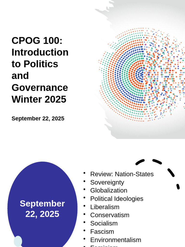 CPOG 100 - September 22, 2025 - Lecture 3 | PDF | Socialism | Anarchism