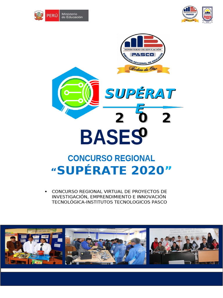 Concurso Regional SUPÉRATE 2020 Pasco | PDF | Producto (Negocio ...