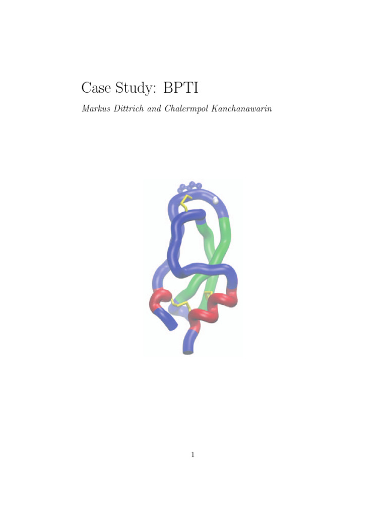 bpti | PDF | Trypsin | Beta Sheet