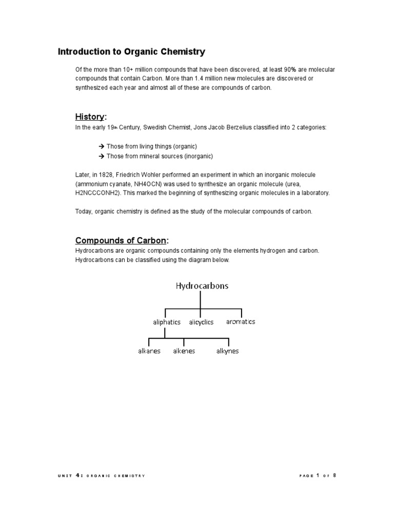 Overview of Organic Chemistry Concepts | PDF | Alkene | Alkane
