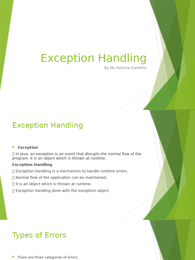Java Exception Handling Explained | PDF | Computer Program | Programming