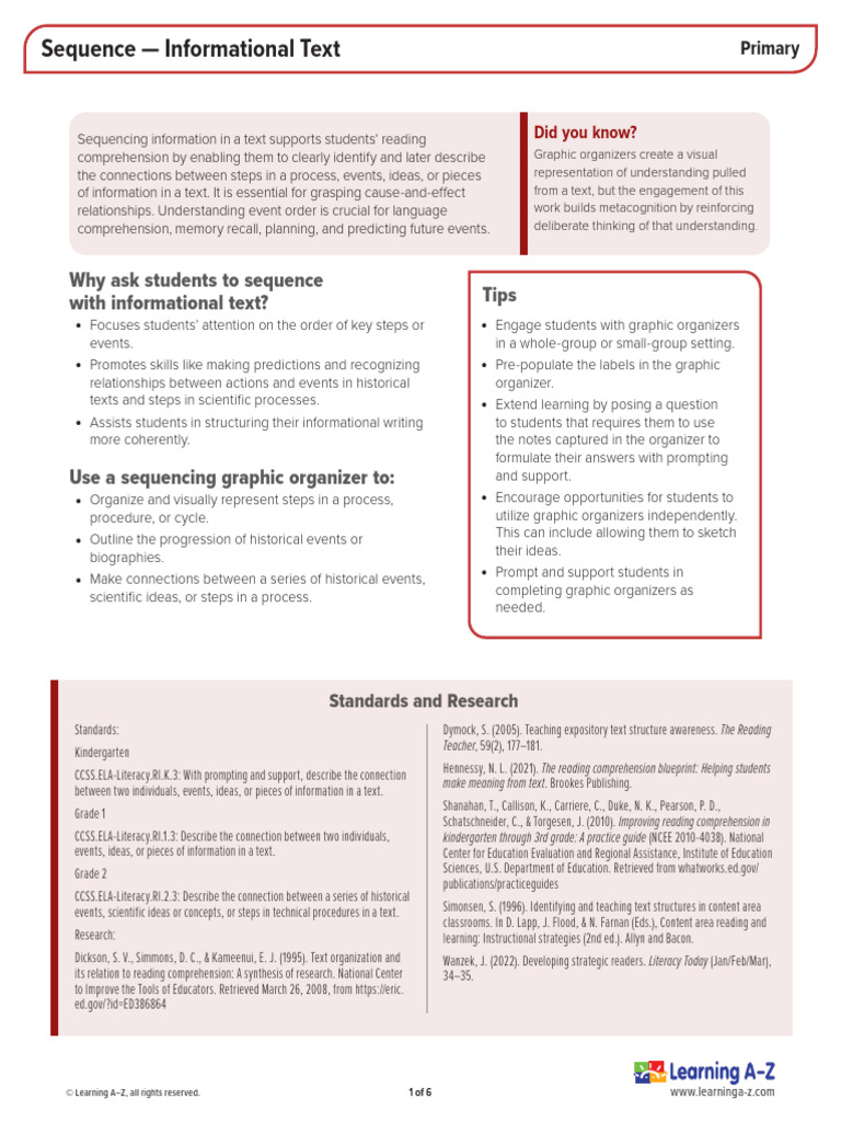 Sequencing Skills with Informational Text | PDF | Chocolate | Butterfly