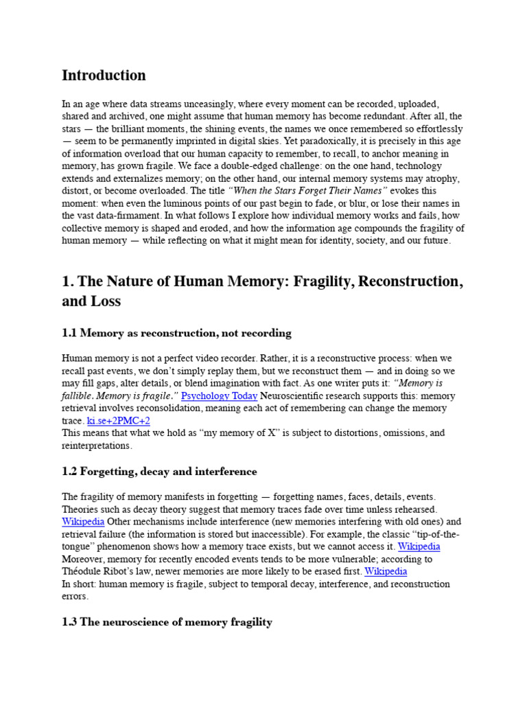 N An Age Where Data Streams Unceasingly | PDF | Memory | Cognitive Science