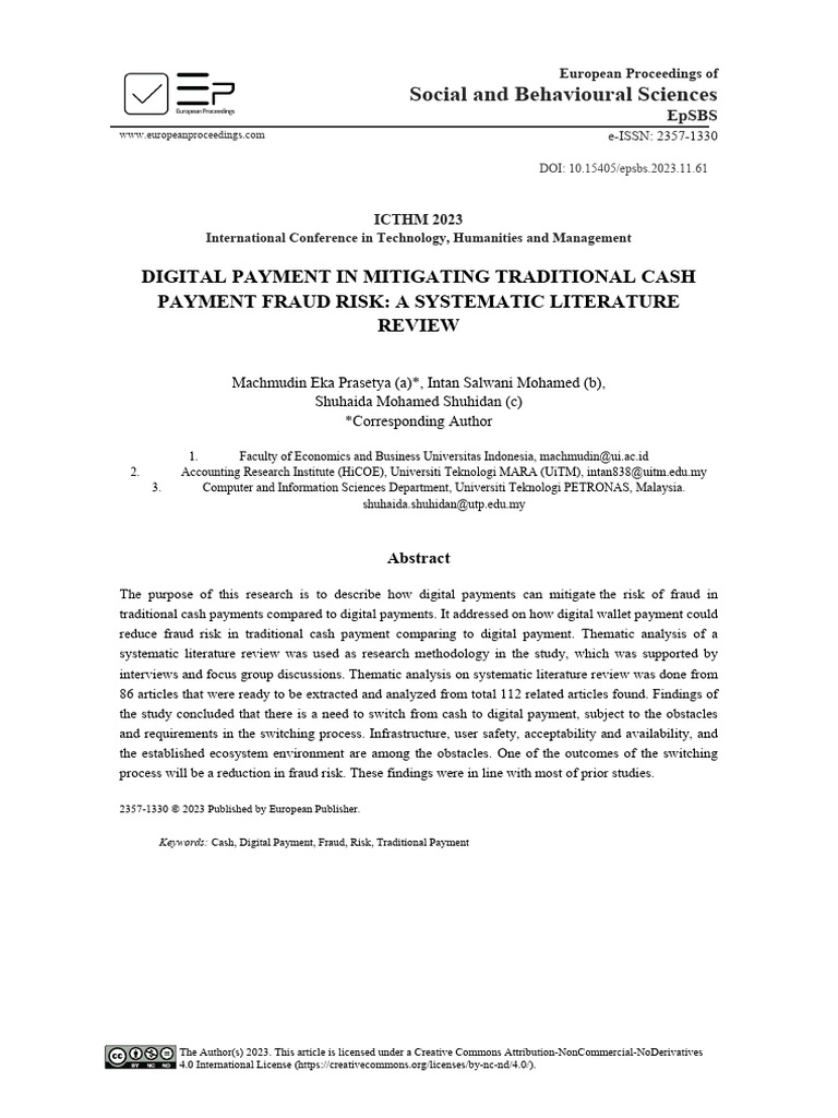 Digital Payments Reduce Cash Fraud Risks | PDF | Money | Cash