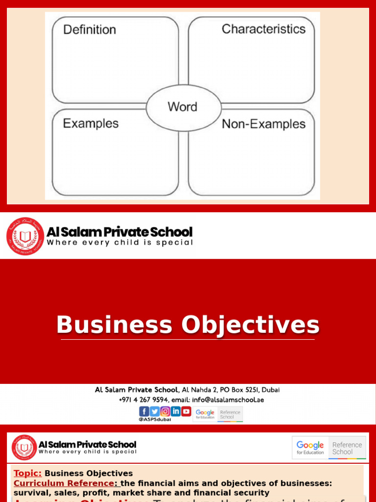 Week 2 - Lesson - Business Objectives | PDF