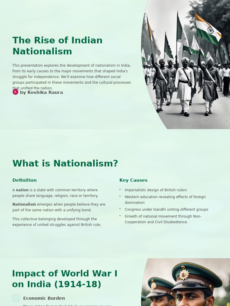 Class 10 The Rise of Indian Nationalism | PDF | Mahatma Gandhi ...