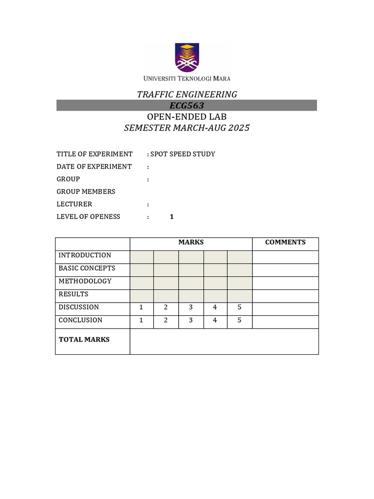 Spot Speed Report | PDF | Speed Limit | Traffic