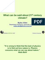 What Can Be Said About 21 Century Climate?: Myles Allen