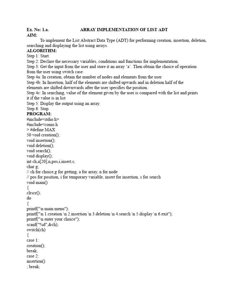 Array and Linked List ADT Implementations | PDF | Queue (Abstract Data ...