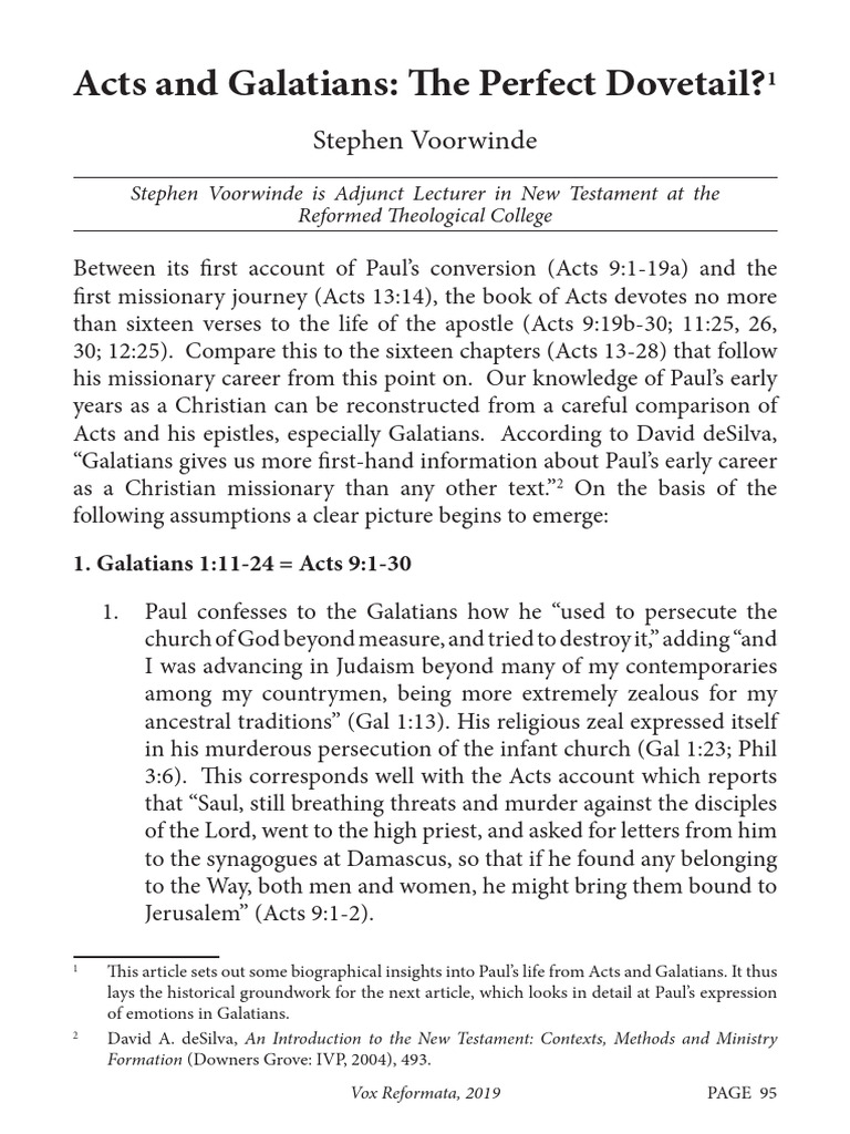 Insights on Paul's Life in Acts and Galatians | PDF | Paul The Apostle ...