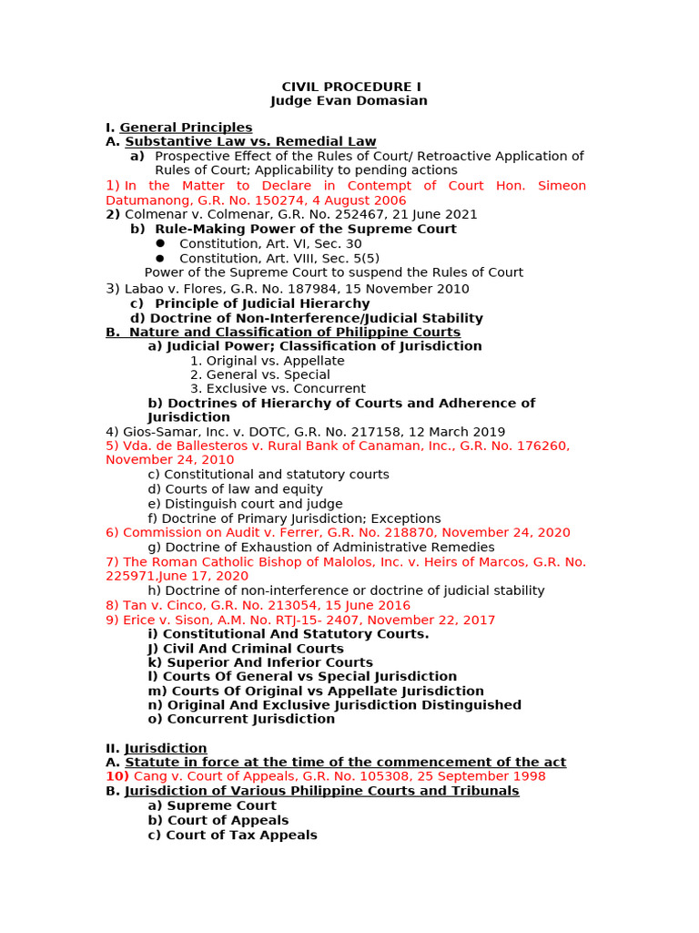 Philippine Civil Procedure Overview | PDF | Appellate Court ...