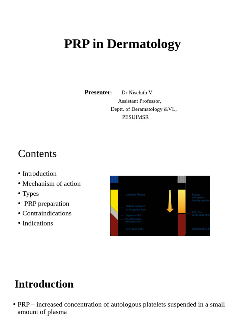 PRP Applications in Dermatology | PDF | Angiogenesis | Platelet