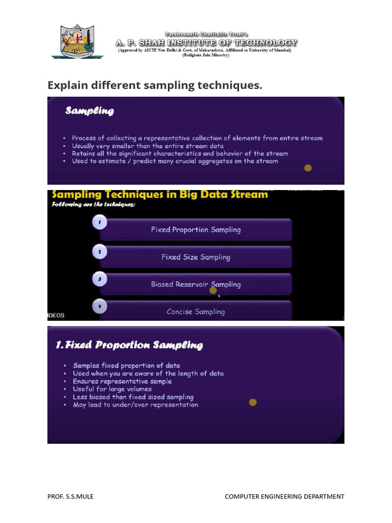 Sampling Techniques in Computer Engineering | PDF