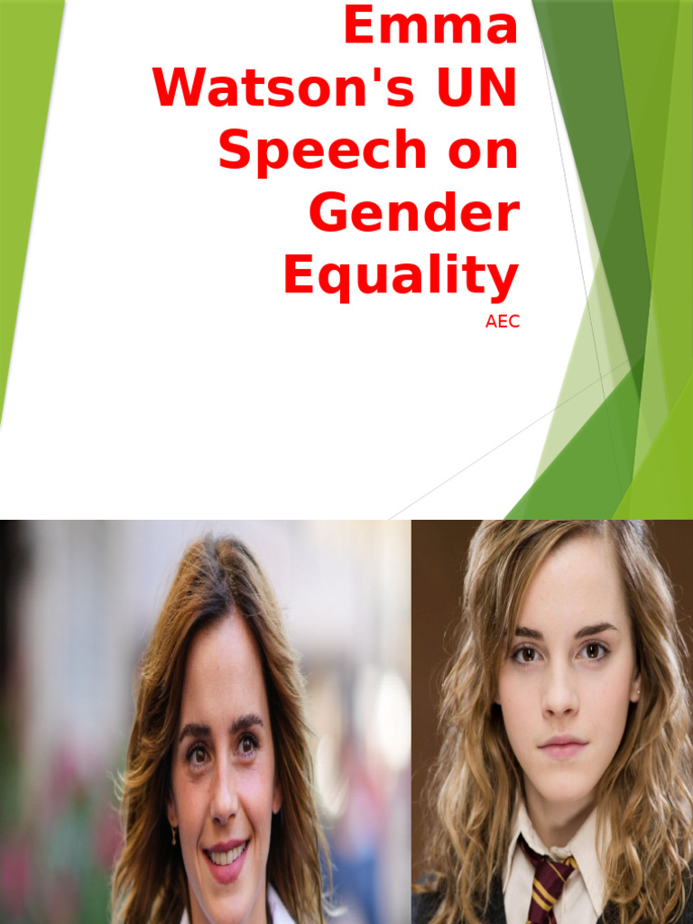Emma Watson's HeForShe Speech Summary | PDF | Gender Studies | Gender ...