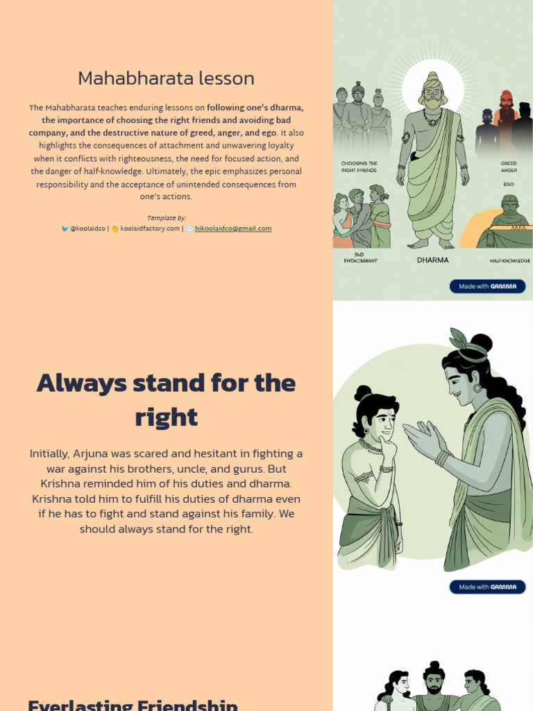 Mahabhart Lesson | PDF | Mahabharata | Vaishnava Texts