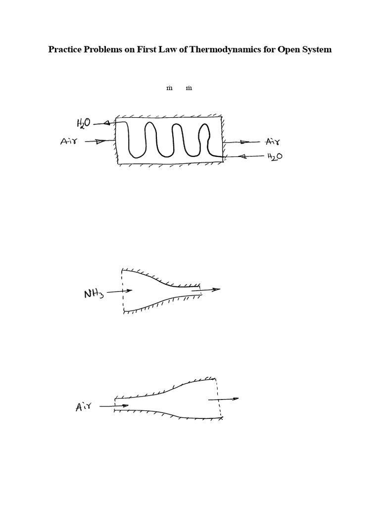 Thermodynamics Practice Problems for Open Systems | PDF | Heat | Heat ...