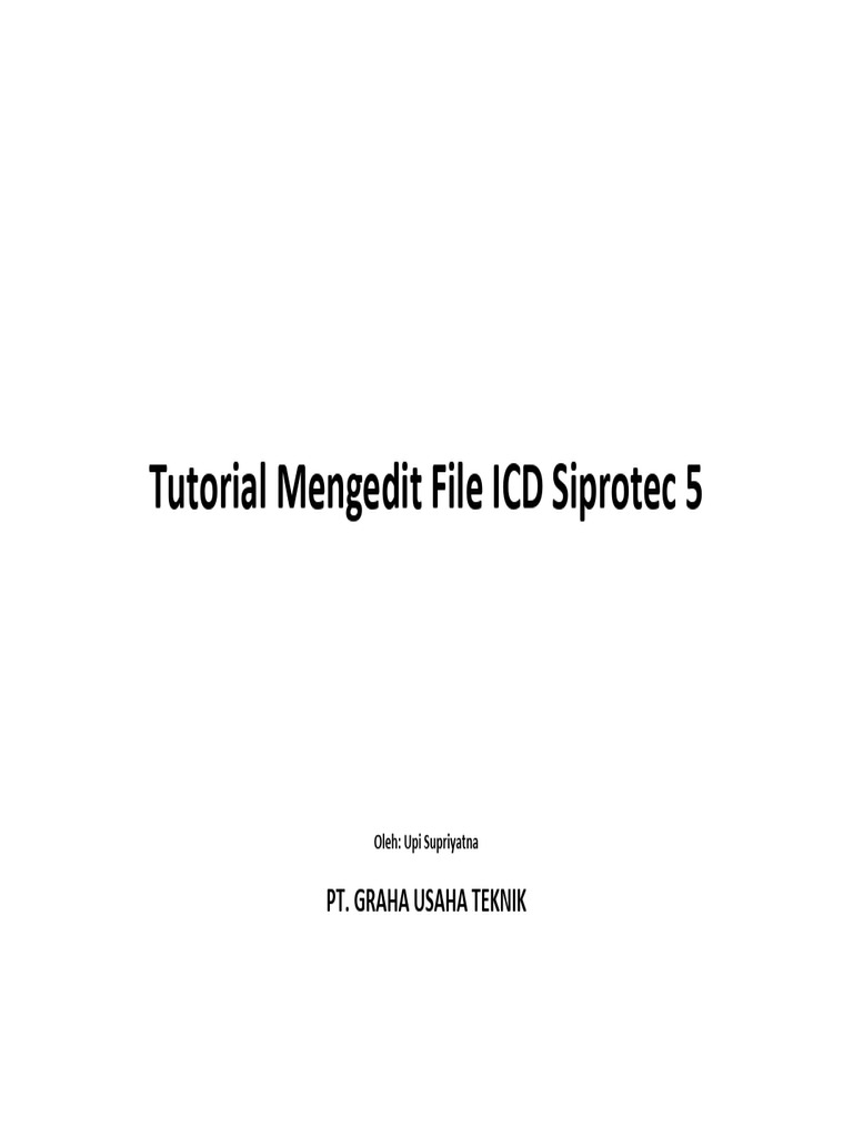 Tutorial Edit File ICD Siprotec 5 | PDF