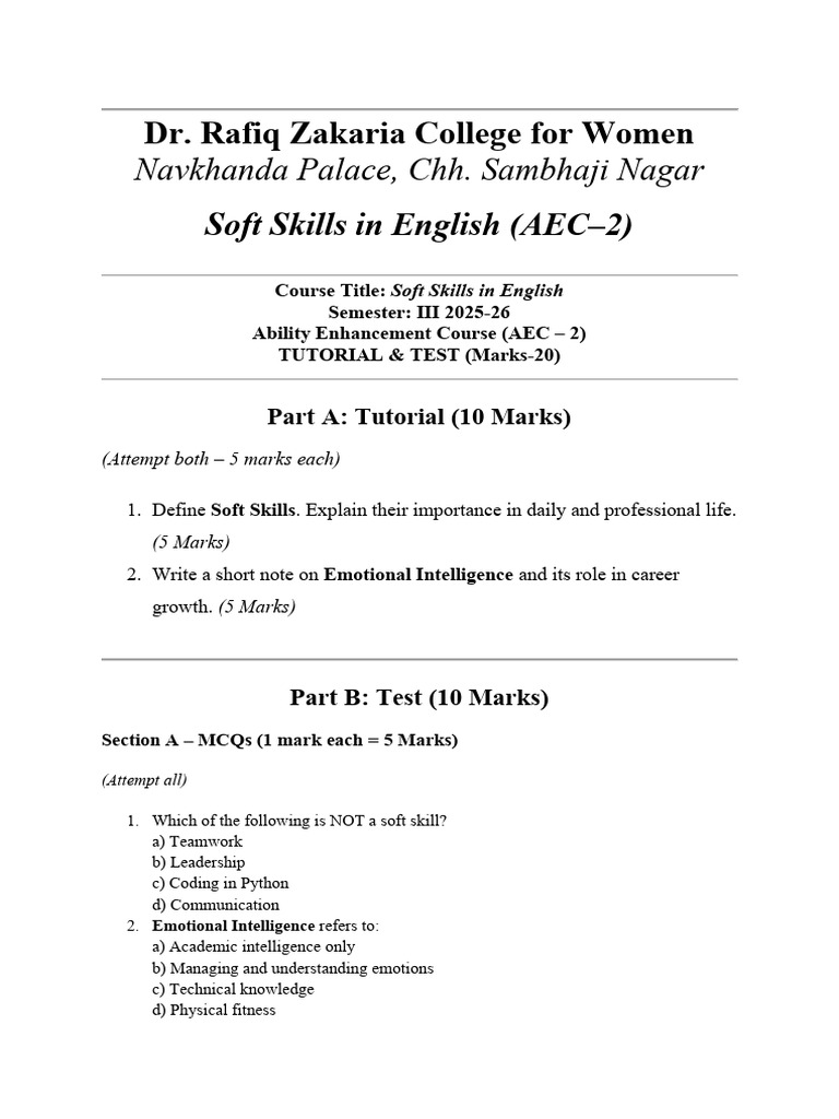 Revised Aec 2 Test N Tutorial 19th September 2025 Pdf