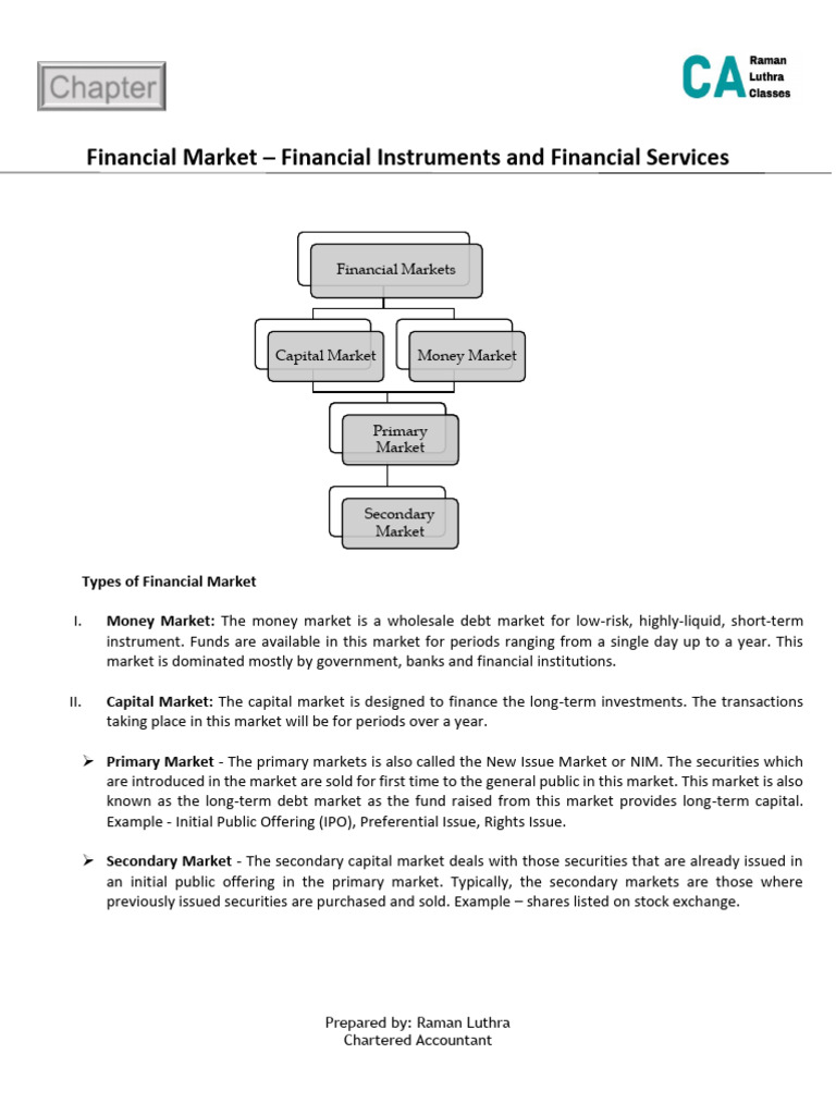 Financial Markets and Instruments Overview | PDF | Derivative (Finance ...