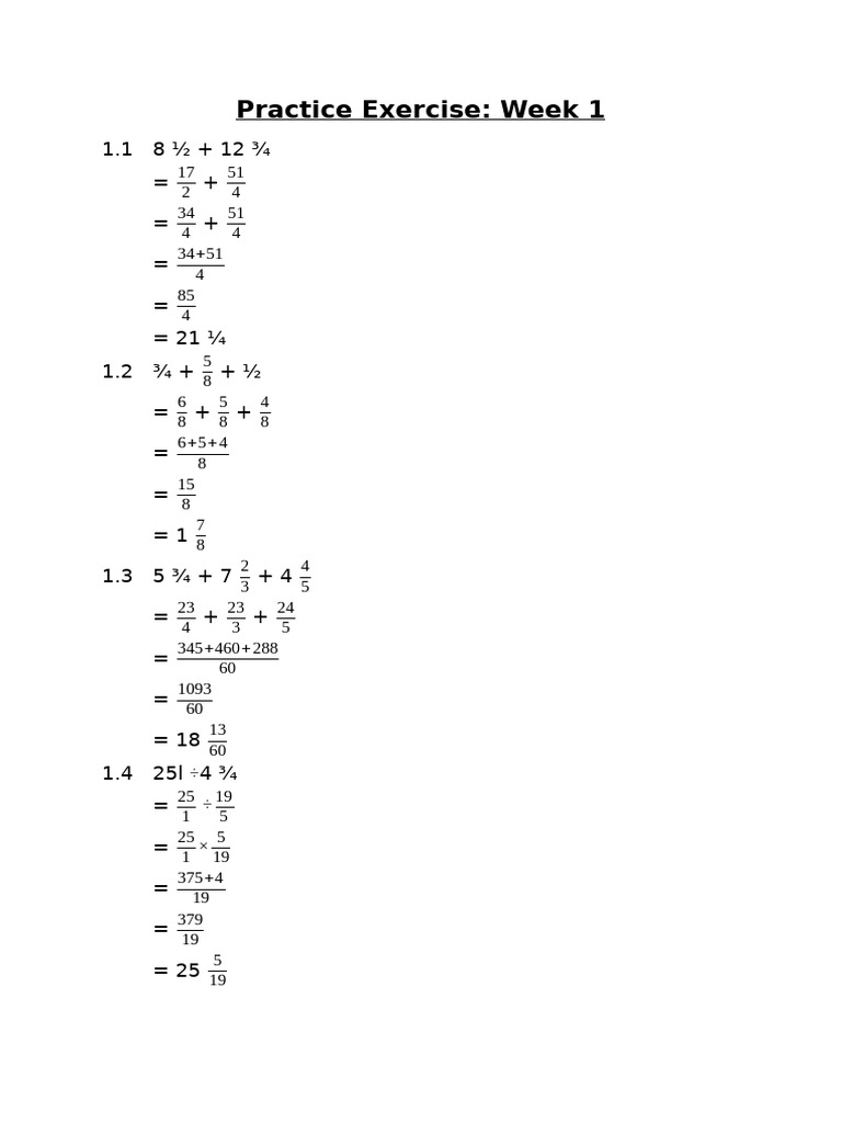 Week 1 Math Practice Exercises | PDF | Pricing | Business Economics